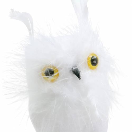 Decoratieve plug uil wit 10cm 2st