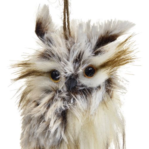 Floristik24 Uildecoratie uilfiguren klein, bosdieren decoratie 11cm witbruin 2st