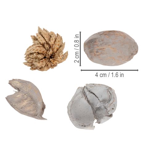 Artikel Potpourri tafeldecoratie met noten voor een natuurlijke zomerse sfeer.