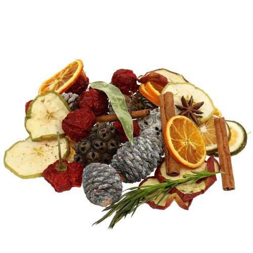 Kerstmix fruit en kegels 150g