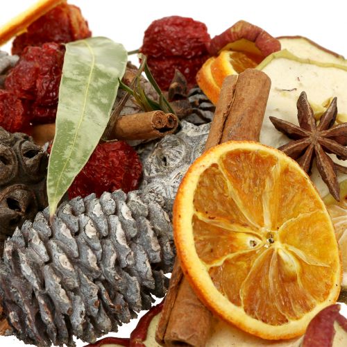 Floristik24 Kerstmix fruit en kegels 150g