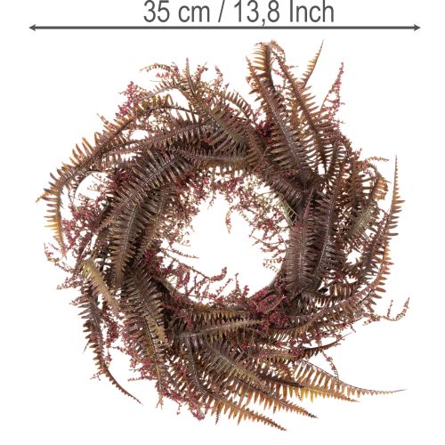 Kunstmatige krans met varentakken, herfstdecoratie, 35 cm | Floristik24.nl