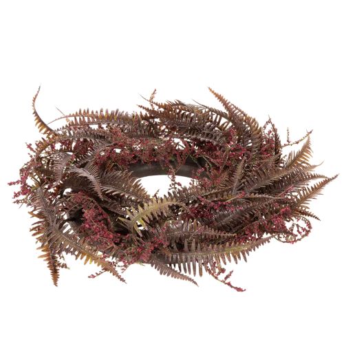 Kunstmatige krans met varentakken, herfstdecoratie, 35 cm | Floristik24.nl