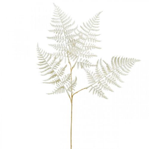 Floristik24 Decoratieve bladvaren, kunstplant, varentak, decoratief varenblad wit L59cm