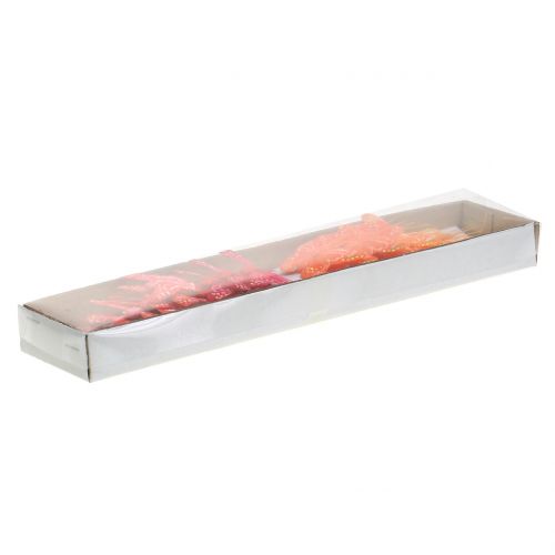 Floristik24 Veer vlinder oranje-rood 5cm 24st