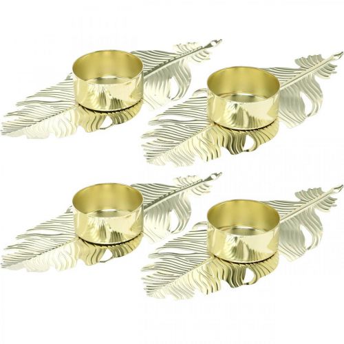 Floristik24 Kandelaar op veer, metalen decoratie, kandelaar, adventsdecoratie goud Ø2.2cm L13cm 4st