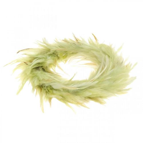 Floristik24 Decoratieve verenkrans groen Ø16cm echte verenkrans lentedecoratie