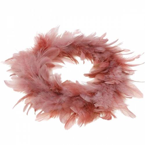Floristik24 Paasdecoratie verenkrans oudroze Ø25cm lentedecoratie