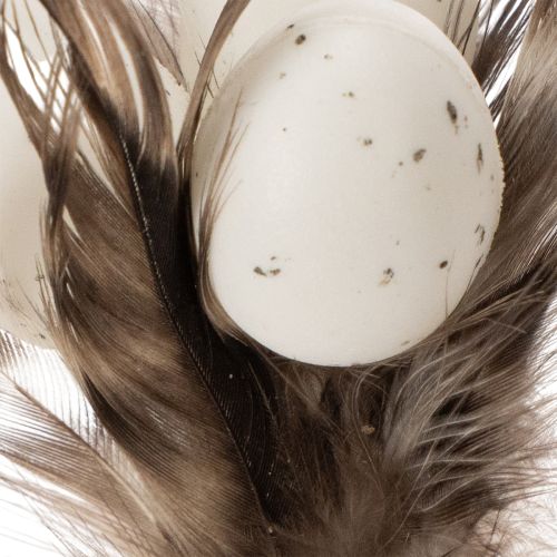 Artikel Decoratieve stokjes met veren, gemaakt van natuurlijke veren, paasdecoratie voor elegante arrangementen, 37 cm, 12 stuks