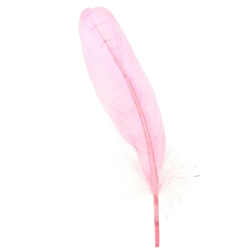 Artikel Veren voor handwerk Roze ganzenveren 18 cm - 20 cm 20 g x 2 stuks