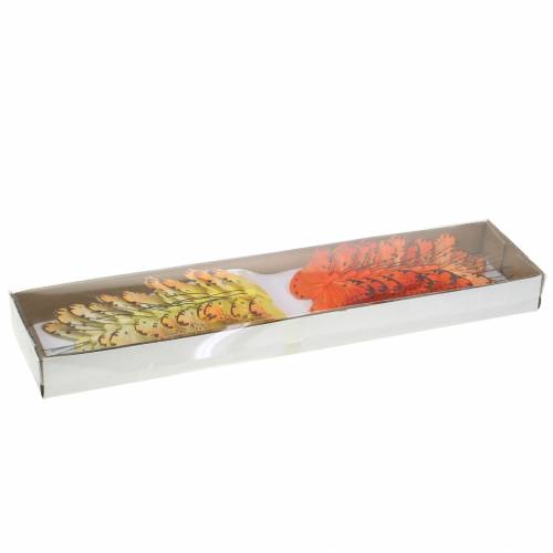Floristik24 Vlinder geel oranje op draad 7 cm draad 24 stuks