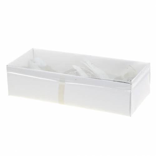 Veer vogel op draad grijs 12cm 4st | Floristik24.nl