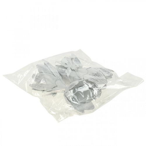 Floristik24 Hangende elf deco metaal wit Ø7,5cm H12cm 4st