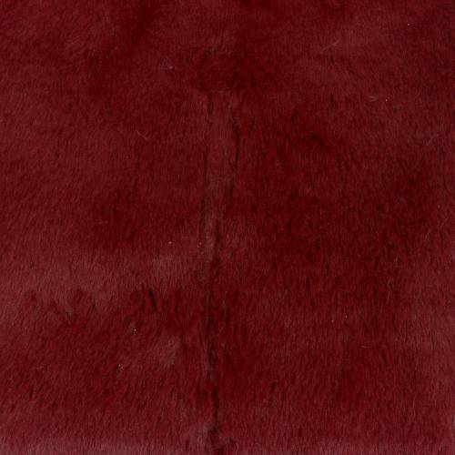 Floristik24 Decoratief bontlint donkerrood 15cm x 200cm