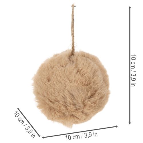Decoratieve pomponbal voor de kerstboom, 10 cm | Floristik24.nl