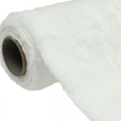 Tafelloper nepbont wit decoratief bont tafelband 15×200cm