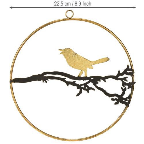 Artikel Raamdecoratie vogel, herfstdecoratie om op te hangen, metaal Ø22,5cm