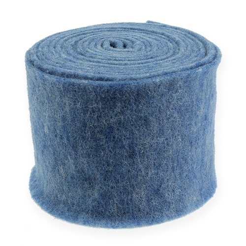 Vilten lint blauw 15cm 5m