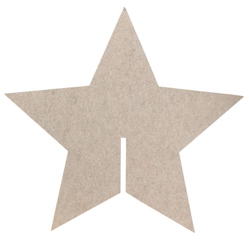 Artikel Vilten decoratieve ster om kerstdecoratie neer te zetten vilt beige H62cm