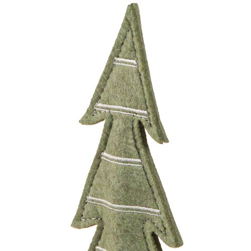 Floristik24 Vilten decoratie kerstbomen tafeldecoratie Kerstmis groen 25cm 4 st