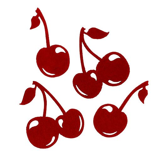 Floristik24 Vilten kersen rood 32st