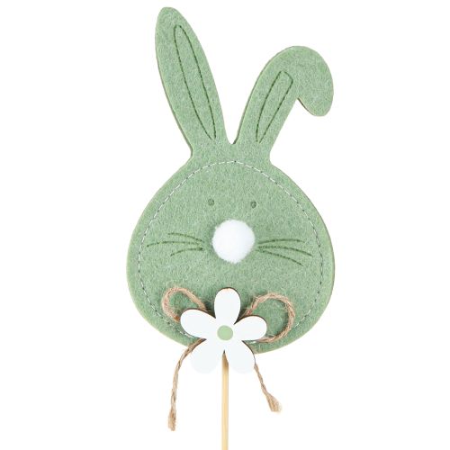 Vilt Paashaas op Houten Stok – Leuke Decoratieve Pluggen voor Lente &amp; Pasen 12cm 12st