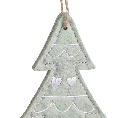 Artikel Vilten kerstboomversiering groen H20cm 4 stuks