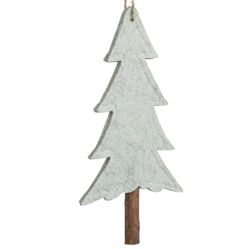 Artikel Vilten kerstboomversiering groen H20cm 4 stuks