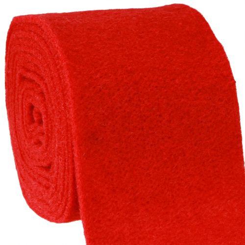 Artikel Vilten lint 15cm x 5m donkerrood