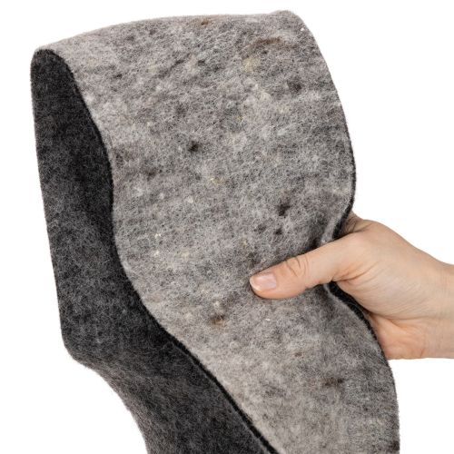 Tweekleurige scharnier voor potten van wolvilt, grijs/zwart, 15 cm x 5 m | Floristik24.nl