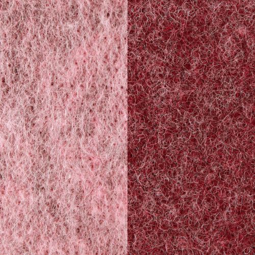 Artikel Vilten lint decoratief lint roze bessenwolvilt tweekleurig 15cm 5m