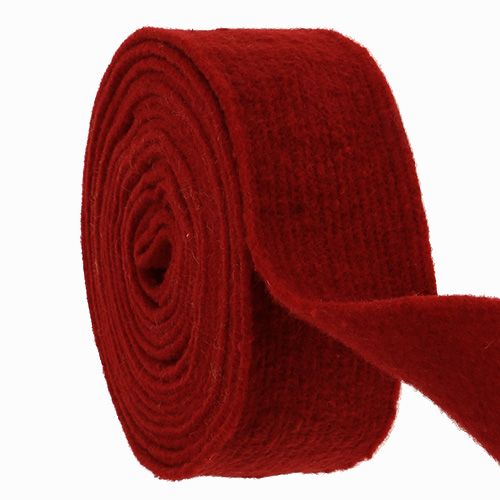 Floristik24 Viltlint donkerrood 7.5cm 5m