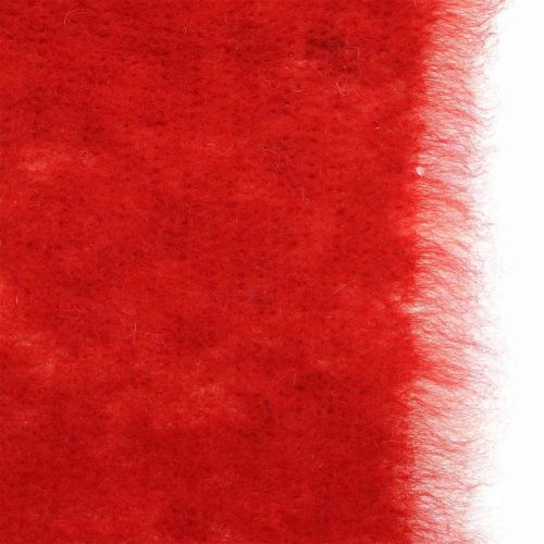 Floristik24 Vilten lint decoratie two-tone rood, wit Pot lint kerst 15cm × 4m
