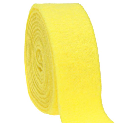 Artikel Vilten lint geel sierlint vilt 7,5cm 5m