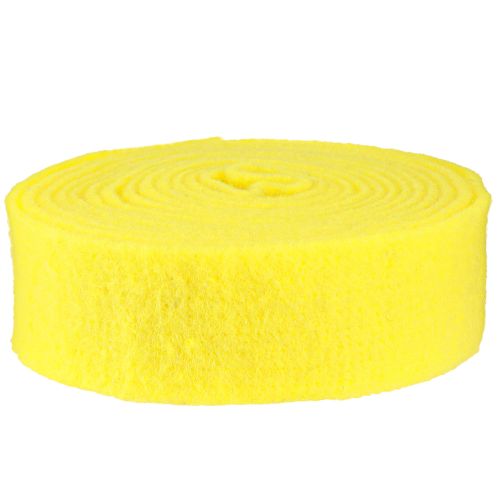 Artikel Vilten lint geel sierlint vilt 7,5cm 5m