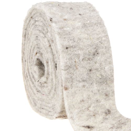 Vilten lint grijs 7,5cm 5m