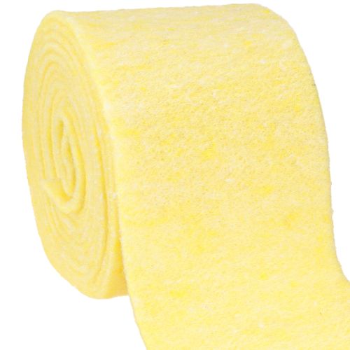 Vilten lint lichtgeel 15cm 5m