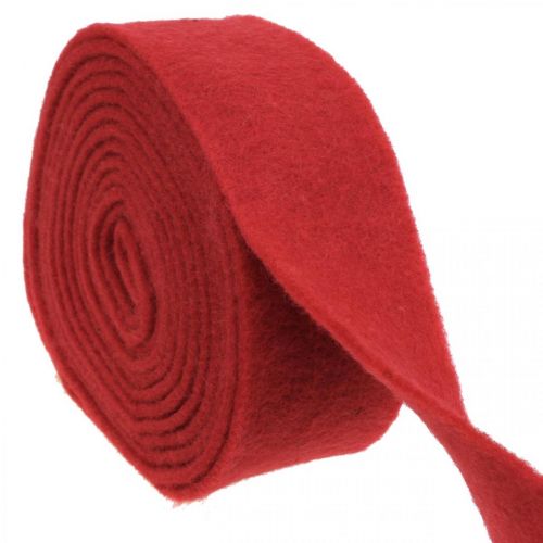 Artikel Vilten lint rood 7.5cm 5m