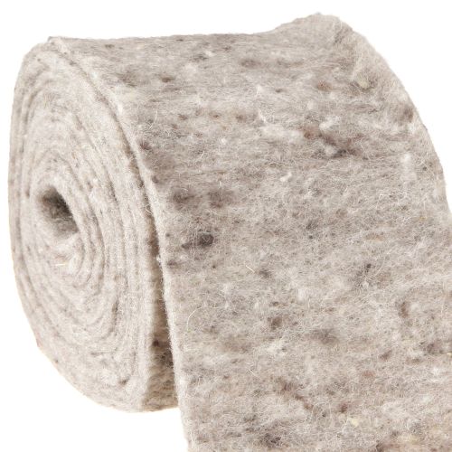 Artikel Viltband, pottenband grijs-naturel 15cm 5m