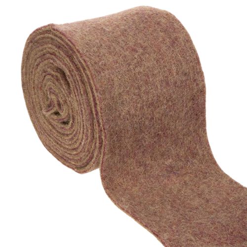 Tweekleurig viltband van wolvilt, 100% wol, paars/bruin, 15 cm x 5 m kopen | Floristik24.nl