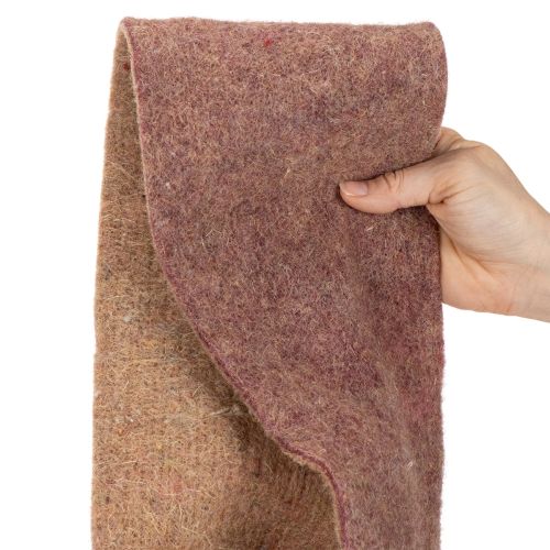 Tweekleurig viltband van wolvilt, 100% wol, paars/bruin, 15 cm x 5 m | Floristik24.nl