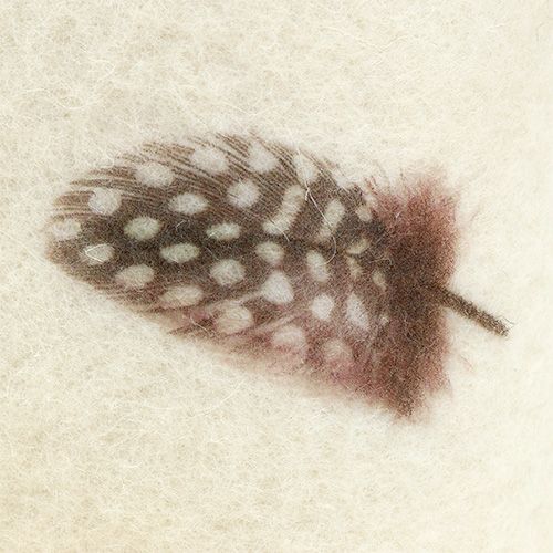 Floristik24 Viltlint creme met patroonveer 15cm 2m