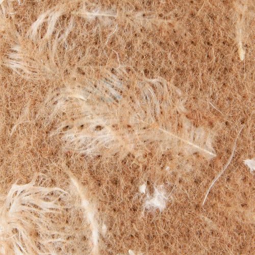 Artikel Vilten lint wollen lint decoratiestof bruine veren wolvilt 15cm 5m
