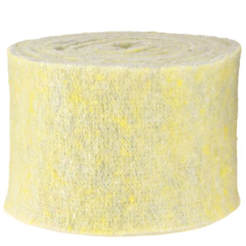 Artikel Vilten lint wollint potlint sierlint grijs geel 15cm 5m