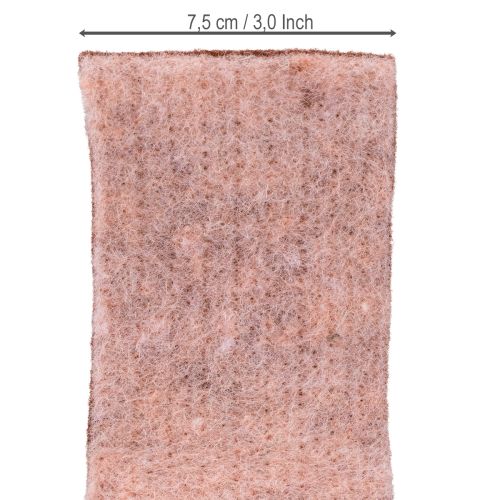Artikel Viltlint tweekleurig potlint wolviltlint rozerood 7,5cm 5m