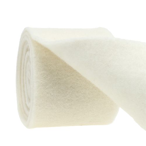 Vilten lint 15cm x 5m wit