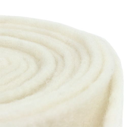 Floristik24 Vilten lint 15cm x 5m wit
