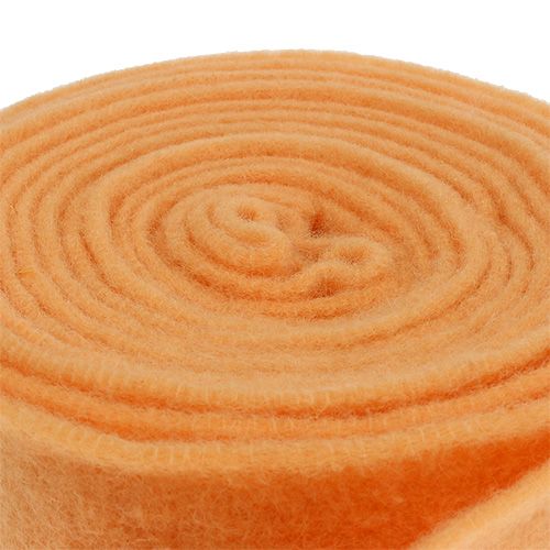 Floristik24 Vilten lint 7,5cm 5m lichtoranje