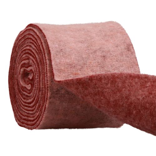 Floristik24 Vilten lint decoratief lint roze bessenwolvilt tweekleurig 15cm 5m