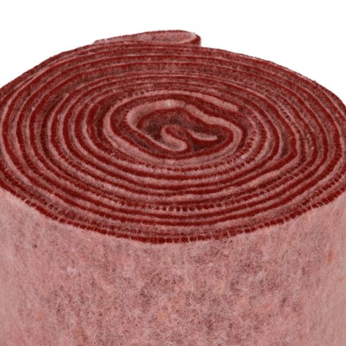 Artikel Vilten lint decoratief lint roze bessenwolvilt tweekleurig 15cm 5m